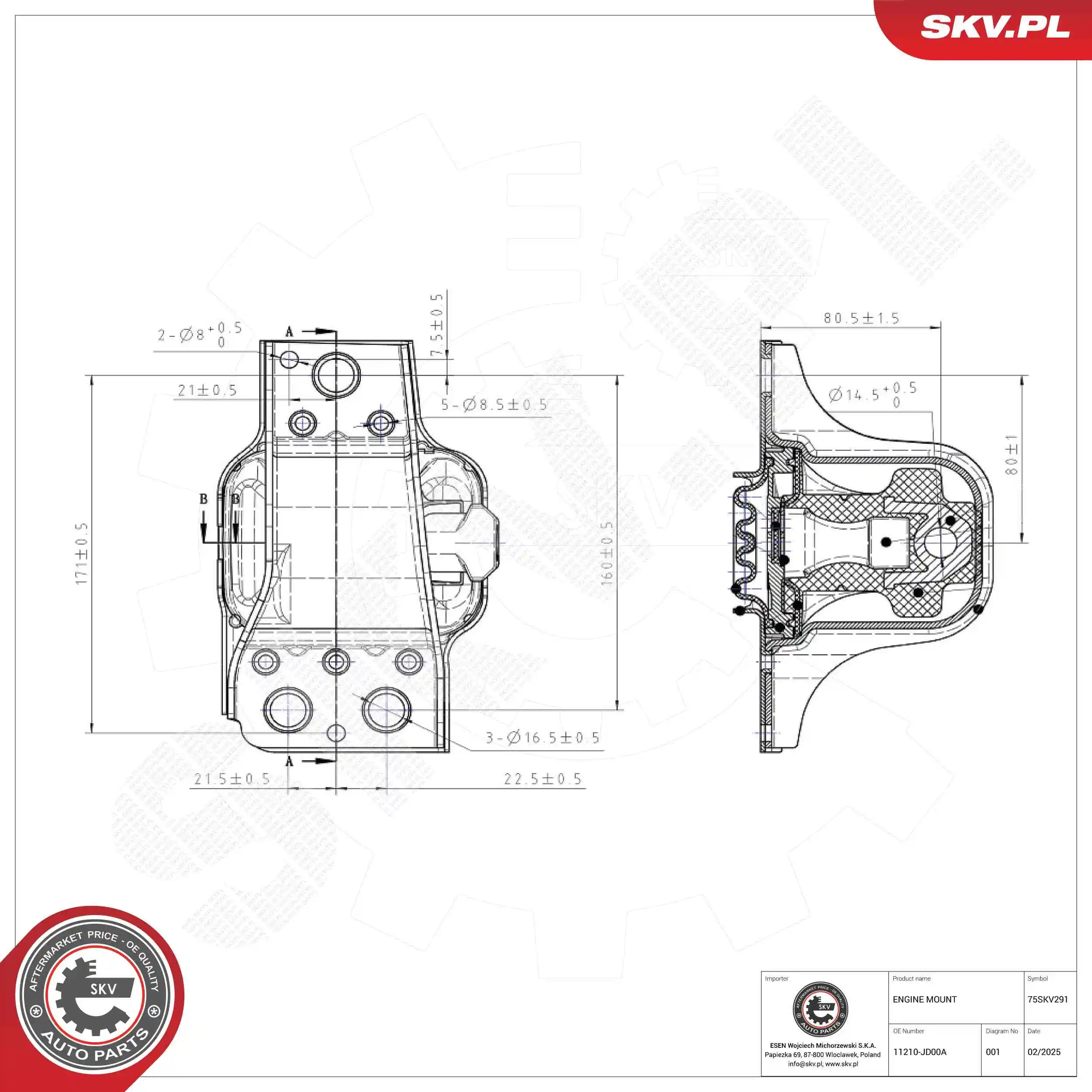 Mounting, engine
